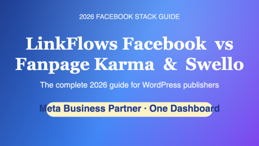 LinkFlows Facebook vs Fanpage Karma vs Swello 2026 hero comparison