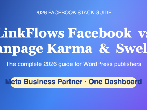 LinkFlows Facebook vs Fanpage Karma vs Swello 2026 hero comparison