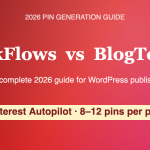 LinkFlows Pin Generation vs BlogToPin 2026 hero comparison